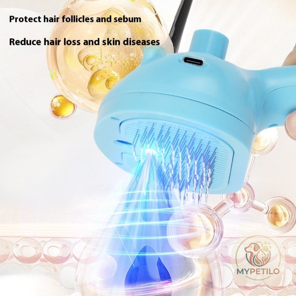 Pet Spray Comb Rechargeable Float Hair Cleaning One Key Hair Removal Comb